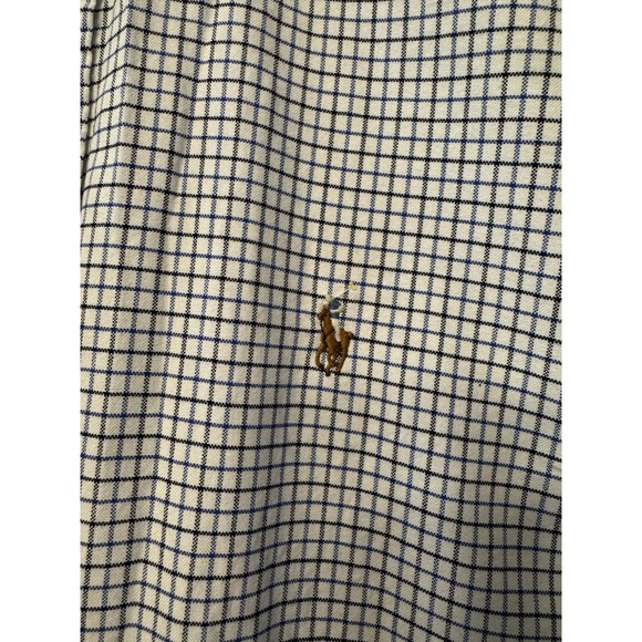 Ralph Lauren Men's Button Up Classic Fit Black Blue‎ Check Color Horse L Preppy - Picture 3 of 6